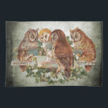 Owls playing towel<br><div class="desc">Drawing owls playing</div>