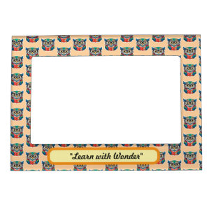 "Owl's Reading Passion" Magnetic Frame