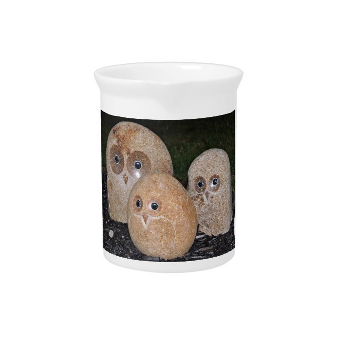 Owls Rock Hand Sculpture Beverage Pitchers