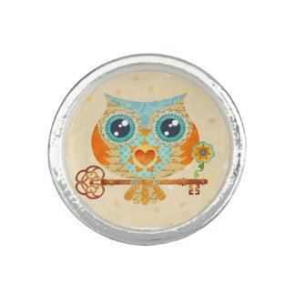 Owl's Summer Love Letters Owl Ring