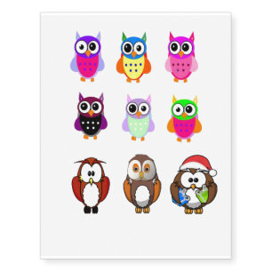 owls TEMPORARY TATTOO'S Tattoos