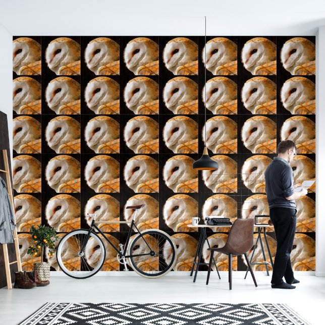 OWLS WALLPAPER  (Living Room)