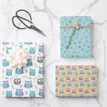 Owls Wrapping Paper Sheets at Zazzle