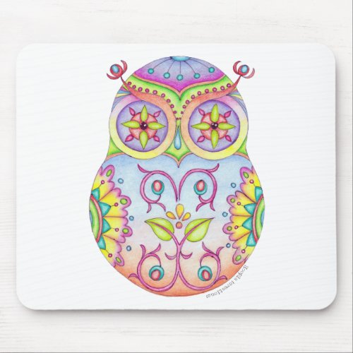 'Owlushka' Dreaming Mouse Pad