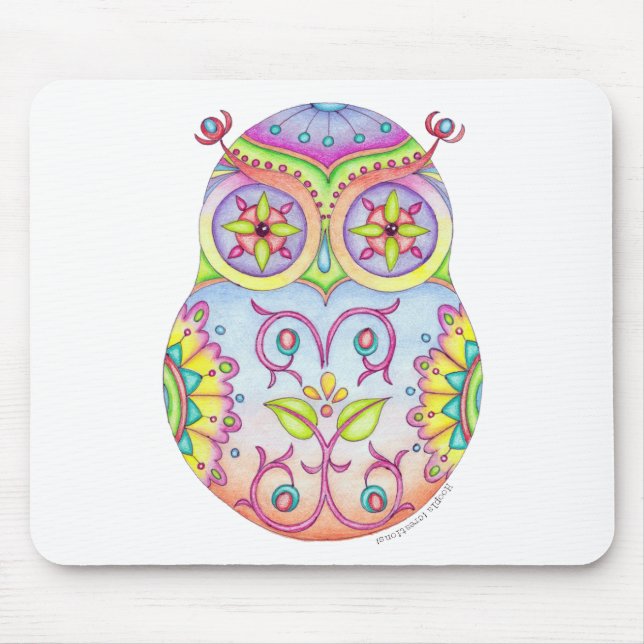 'Owlushka' Dreaming Mouse Pad (Front)