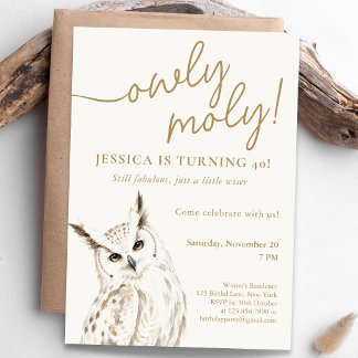 Owly Moly Birthday Celebration Invitation