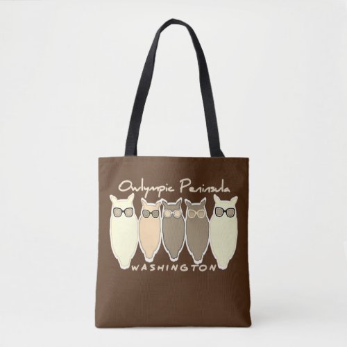 Owlympic Peninsula Washington State Owls Tote Bag
