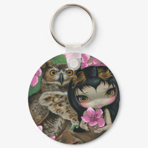 "Owlyn in the Springtime" Keychain