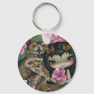 "Owlyn in the Springtime" Keychain