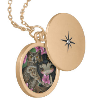 "Owlyn in the Springtime" Locket Necklace
