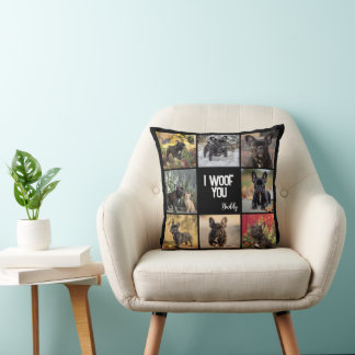 Own 8 x pictures + text throw pillow