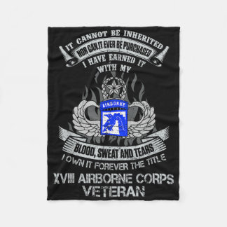 Own Forever The Title 18th Airborne Corps Us Veter Fleece Blanket
