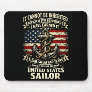 Own Forever The Title Sailor Military Veteran Flag Mouse Pad