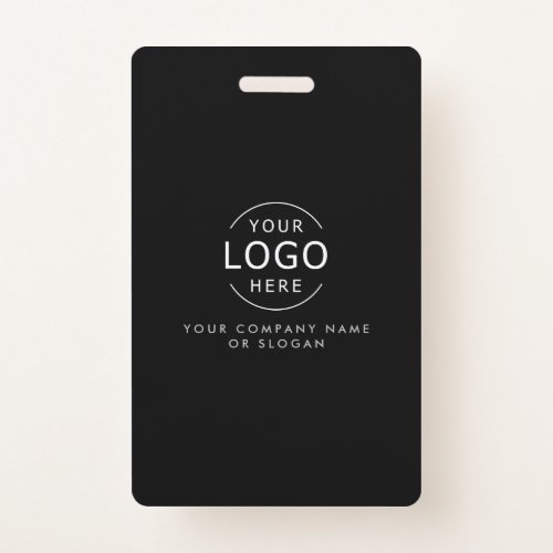 Own Logo Modern Chic Business Card with QR Code ID Badge