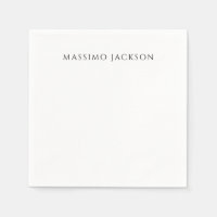 Own Name Calligraphy Chic Plain Simple Black White