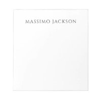 Own Name Calligraphy Chic Plain Simple Black White