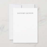 Own Name Calligraphy Chic Plain Simple Black White