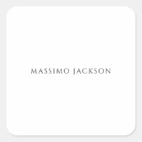 Own Name Calligraphy Chic Plain Simple Black White