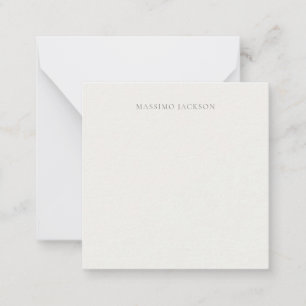 Own Name Calligraphy Plain Simple Pastel Color Note Card