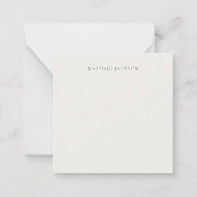 Own Name Calligraphy Plain Simple Pastel Color Note Card (Front)