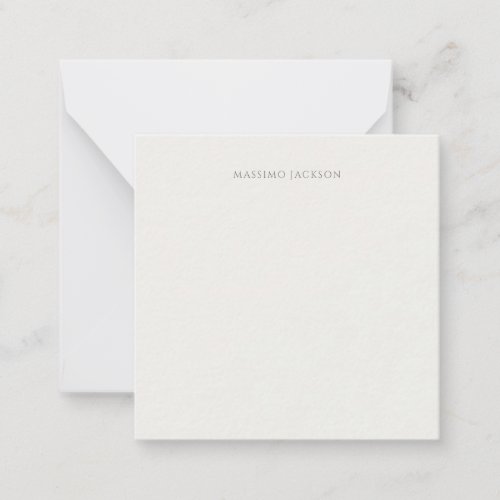 Own Name Calligraphy Plain Simple Pastel Color Note Card