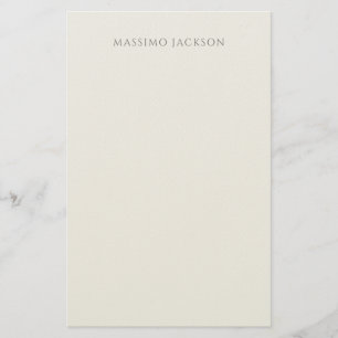 Own Name Calligraphy Plain Simple Pastel Color Stationery