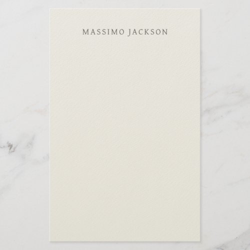 Own Name Calligraphy Plain Simple Pastel Color Stationery