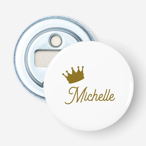 Own Name Creative Trendy Gold Color Script Bottle Opener