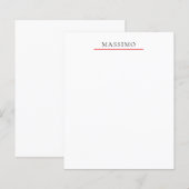 Own Name Decorative Chic Plain Simple Black White (Front/Back)