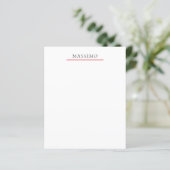 Own Name Decorative Chic Plain Simple Black White (Standing Front)