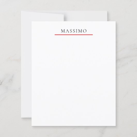Own Name Decorative Chic Plain Simple Black White (Front)