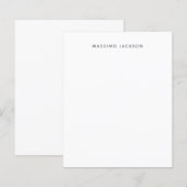 Own Name Minimalist Modern Plain Black White (Front/Back)