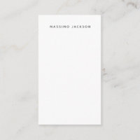 Own Name Minimalist Modern Plain Black White