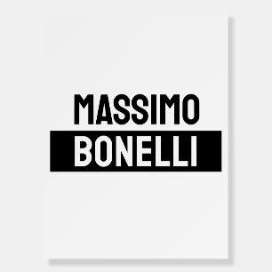Own Name Minimalist Modern Plain Black White Foam Board