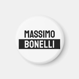 Own Name Minimalist Modern Plain Black White Magnet