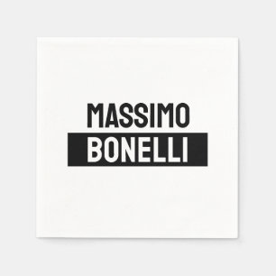 Own Name Minimalist Modern Plain Black White Napkins