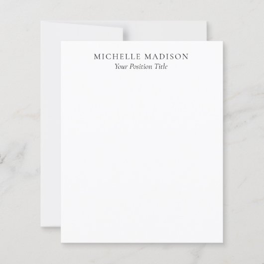 Own Name Mode Trendy Minimalist Professional Plain (Front)