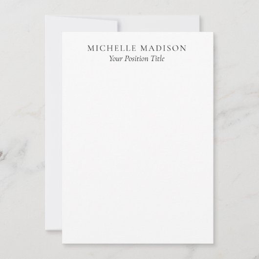 Own Name Mode Trendy Minimalist Professional Plain (Front)