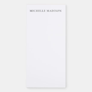 Own Name Mode Trendy Minimalist Professional Plain Magnetic Notepad