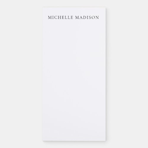 Own Name Mode Trendy Minimalist Professional Plain Magnetic Notepad