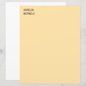 Own Name Modern Minimal Professional Plain Beige (Front/Back)