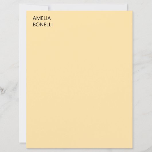 Own Name Modern Minimal Professional Plain Beige (Front)