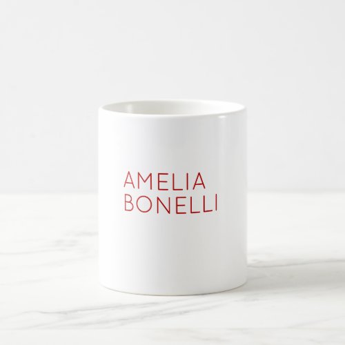 Own Name Modern Minimalist Professional Plain  Coffee Mug