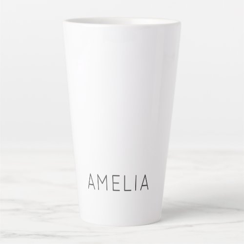 Own Name Modern Minimalist Professional Plain  Latte Mug