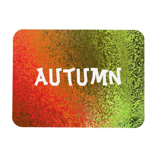 Own Name Shades of Orange  Green Premium Magnet