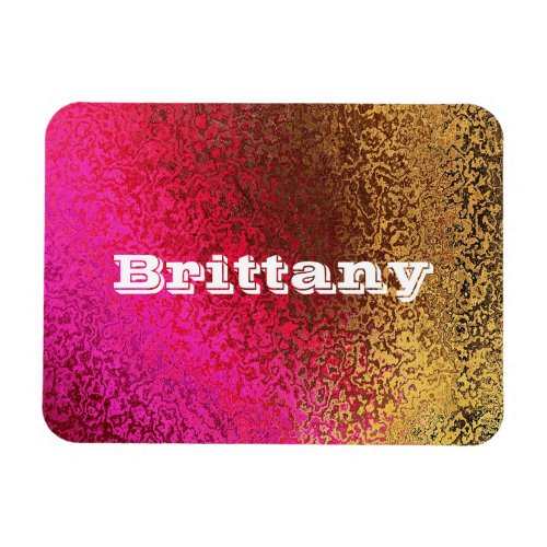 Own Name Shades of Pink  Gold Premium Magnet