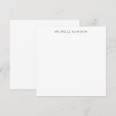 Own Name Trendy Minimalist Professional Plain Card (Front/Back)