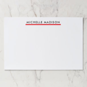 Own Name Trendy Minimalist Professional Plain Paper Pad