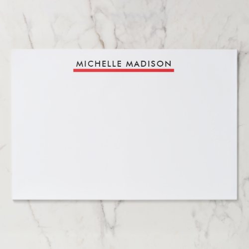 Own Name Trendy Minimalist Professional Plain Paper Pad