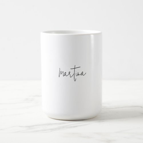 Own Name Unique Elegant Plain Simple Calligraphy Coffee Mug
